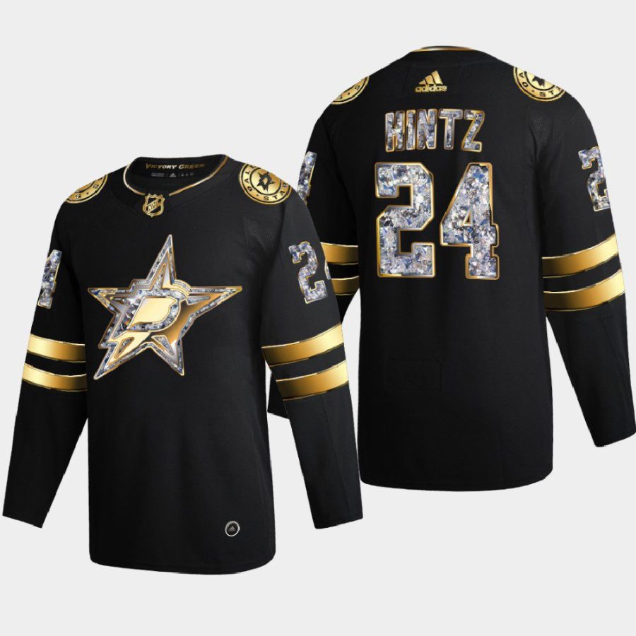 roope hintz stars black 2022 stanley cup playoffs diamond edition authentic jersey