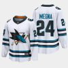 san jose sharks jaycob megna away 2022 23 the evolve jersey white