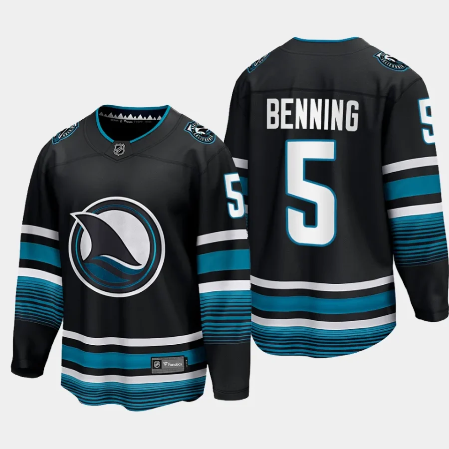 san jose sharks matt benning cali fin 3rd alternate 2023 24 breakaway player jersey black