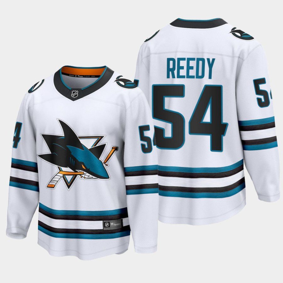 san jose sharks scott reedy away 2022 23 the evolve jersey white