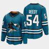 san jose sharks scott reedy home 2022 23 the evolve jersey teal