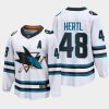 san jose sharks tomas hertl away 2022 23 the evolve jersey white