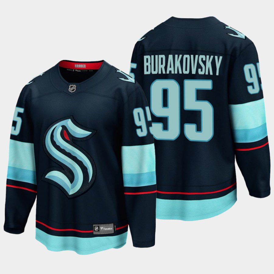 seattle kraken andre burakovsky home 2022 breakaway player jersey navy