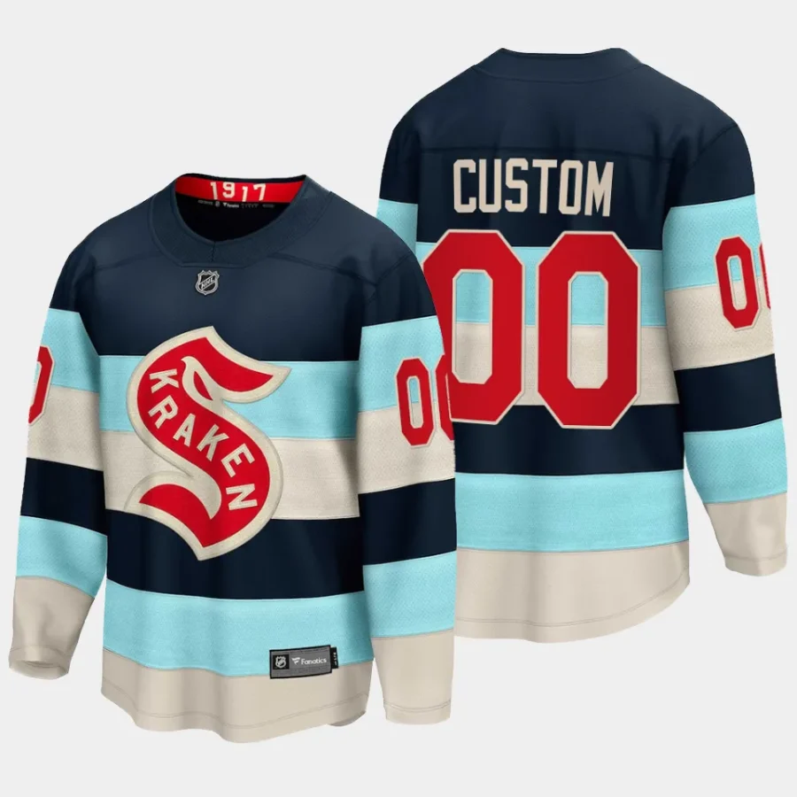 seattle kraken custom 2024 nhl winter classic breakaway player jersey blue