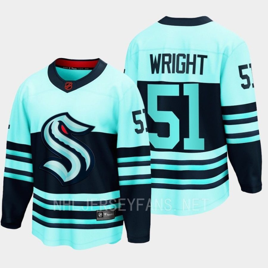 seattle kraken shane wright special edition 2.0 2022 breakaway retro jersey teal