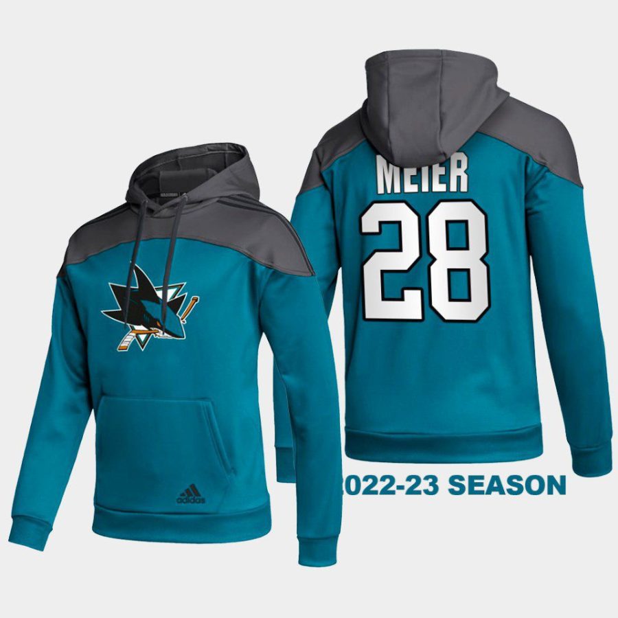 sharks timo meier black 2022 23stylish aeroready pullover hoodie