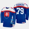 slovakia hockey libor hudacek 2023 iihf world championship away jersey blue