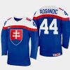 slovakia hockey mislav rosandic 2022 iihf world championship away jersey blue