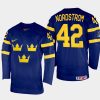 sweden hockey joakim nordstrom 2022 iihf world championship away jersey navy