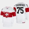 switzerland hockey nando eggenberger 2022 iihf world championship home jersey white