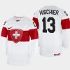 switzerland hockey nico hischier 2022 iihf world championship home jersey white