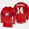 switzerland lorenzo canonica 2023 iihf world junior championship jersey red