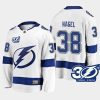 tampa bay lightning brandon hagel 30th anniversary 1992 2022 away jersey white