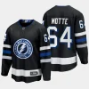 tampa bay lightning tyler motte alternate 2023 24 premier breakaway jersey black