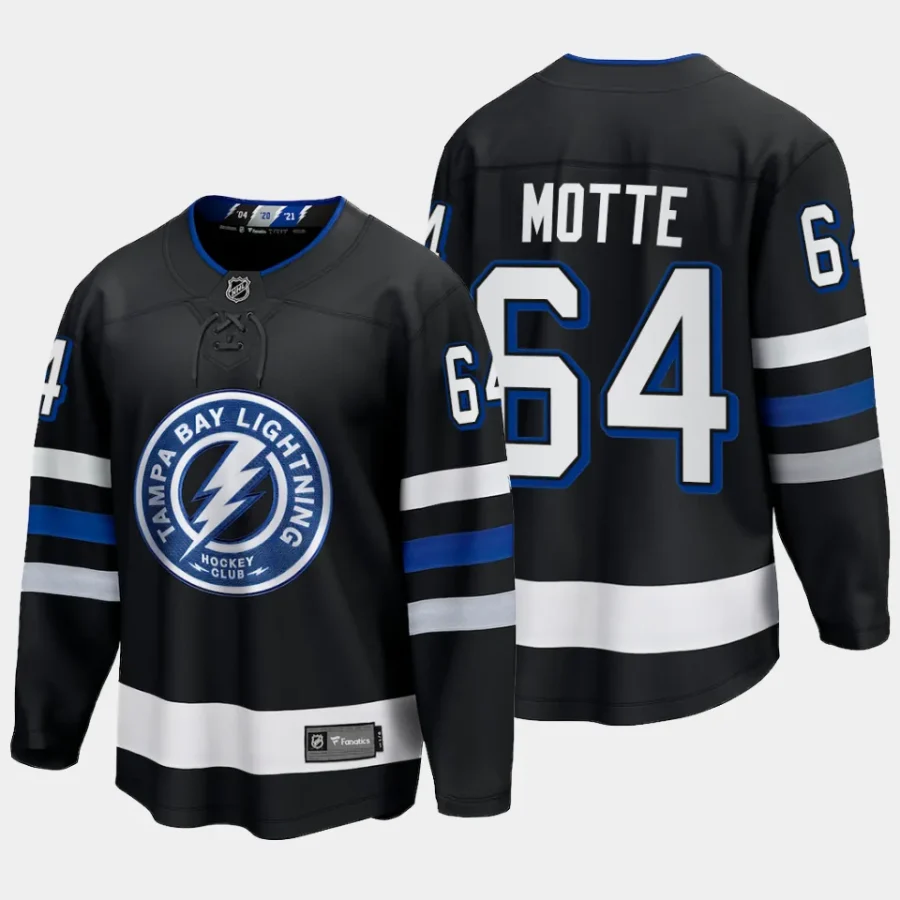 tampa bay lightning tyler motte alternate 2023 24 premier breakaway jersey black