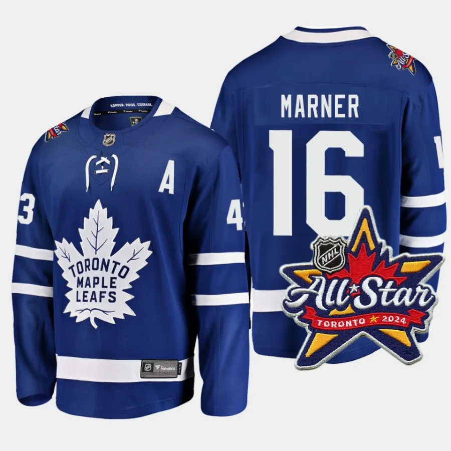 toronto maple leafs mitch marner 2024 nhl all star patch home breakaway player jersey royal