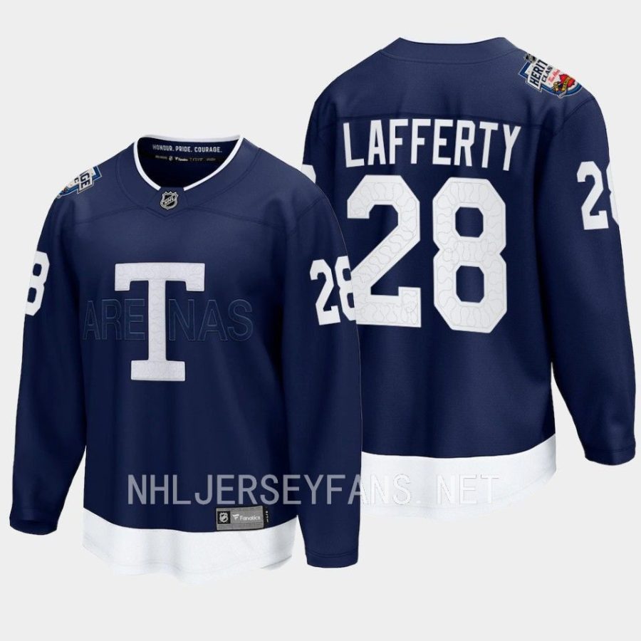 toronto maple leafs sam lafferty 2022 heritage classic breakaway player jersey navy