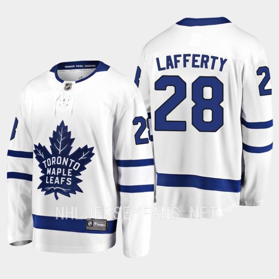 toronto maple leafs sam lafferty away breakaway player jersey white