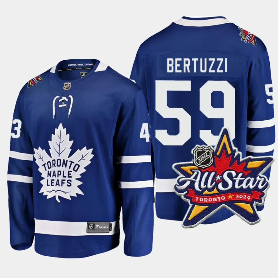 toronto maple leafs tyler bertuzzi 2024 nhl all star patch home breakaway player jersey royal