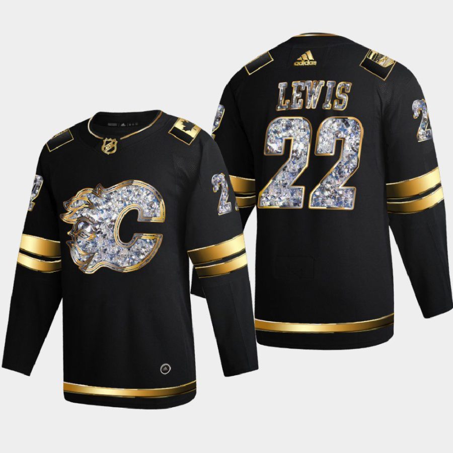 trevor lewis flames black 2022 stanley cup playoffs diamond edition authentic jersey