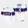 usa hockey caleb jones 2022 iihf world championship home jersey white