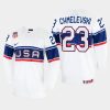 usa hockey sasha chmelevski 2022 iihf world championship home jersey white