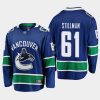 vancouver canucks riley stillman home breakaway player jersey blue