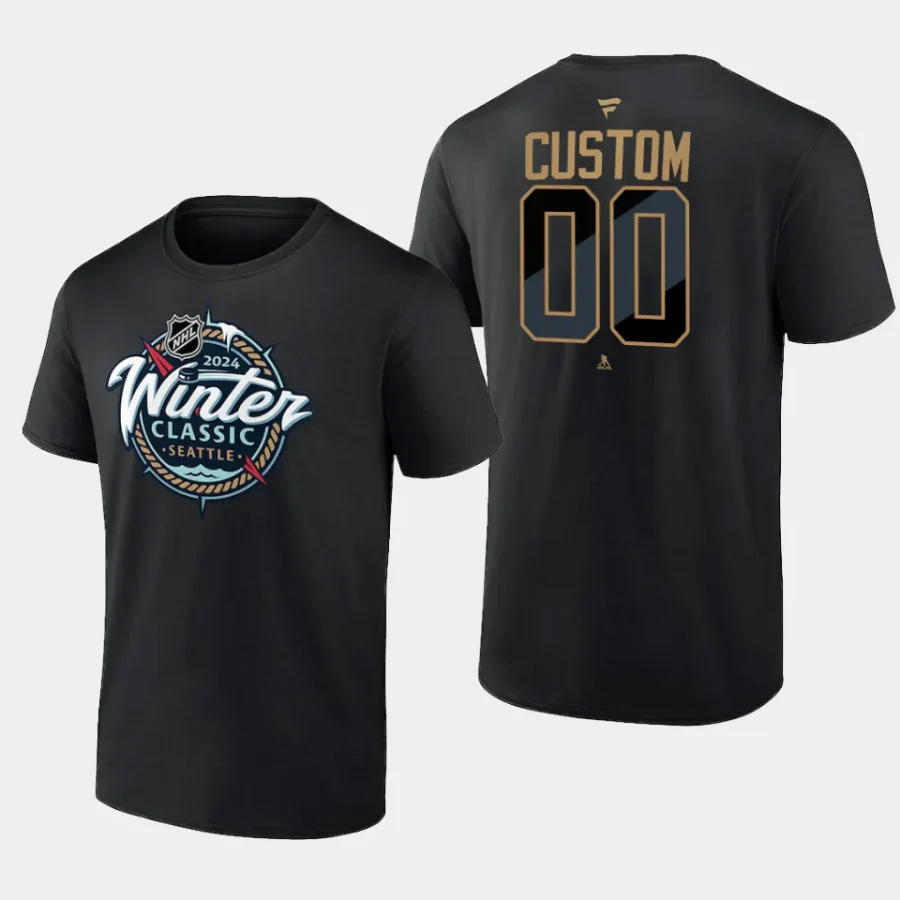 vgk custom black 2024 nhl winter classic name number t shirt