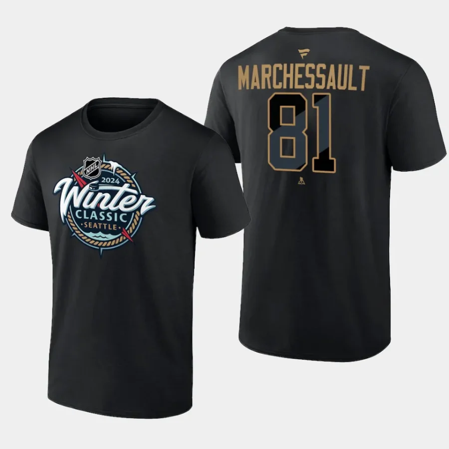 vgk jonathan marchessault black 2024 nhl winter classic name number t shirt