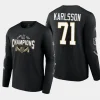 vgk william karlsson black 2023 stanley cup champions banner long sleeve t shirt