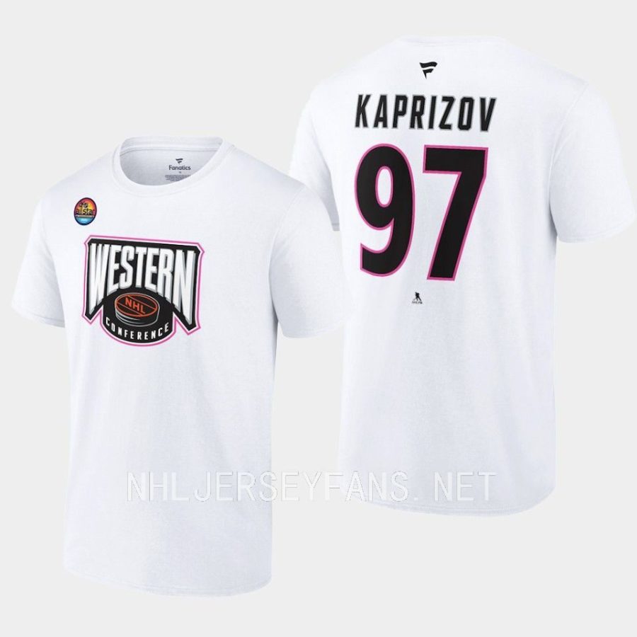 wild kirill kaprizov white western conference 2023 nhl all star game t shirt