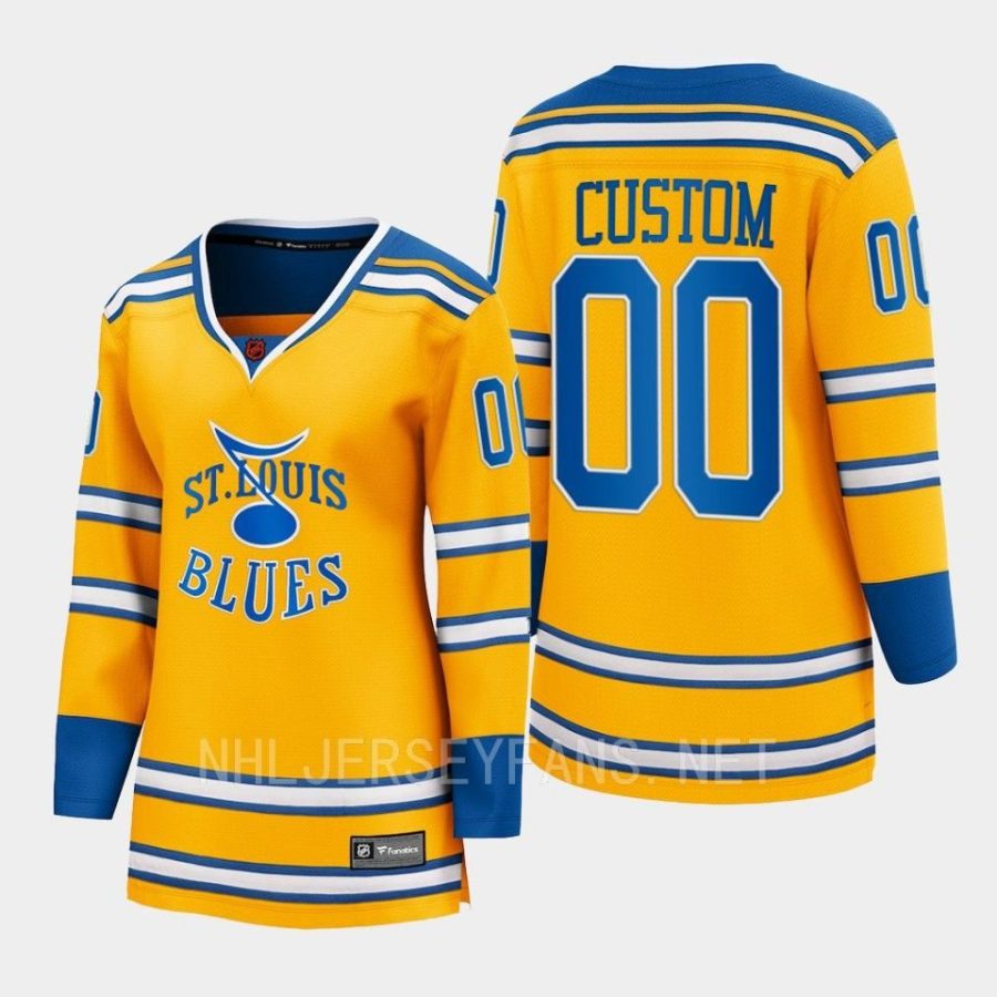 women blues custom yellow 2022 special edition 2.0 breakaway retro jersey