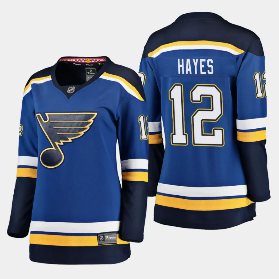 women blues kevin hayes blue home breakaway player jersey