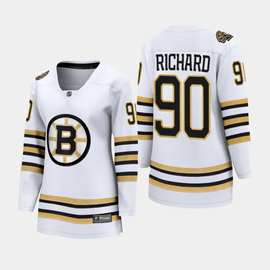 women bruins anthony richard white 2023 24 100th anniversary premier breakaway player jersey