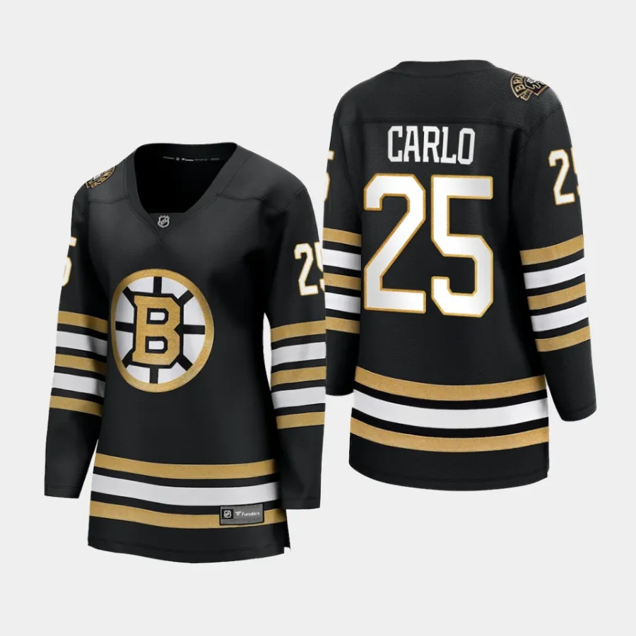 women bruins brandon carlo black 2023 24 100th anniversary premier breakaway player jersey