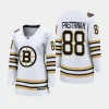 women bruins david pastrnak white 2023 24 100th anniversary premier breakaway player jersey