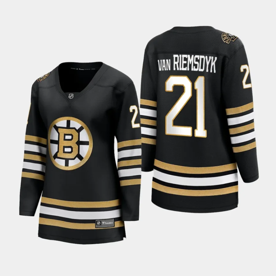 women bruins james van riemsdyk black 2023 24 100th anniversary premier breakaway player jersey