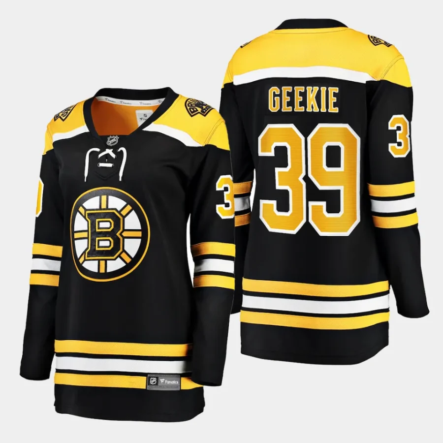 women bruins morgan geekie black home breakaway player jersey