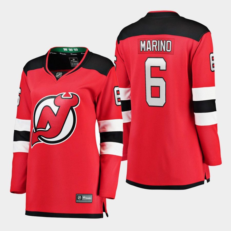 women devils john marino red home breakaway player jersey