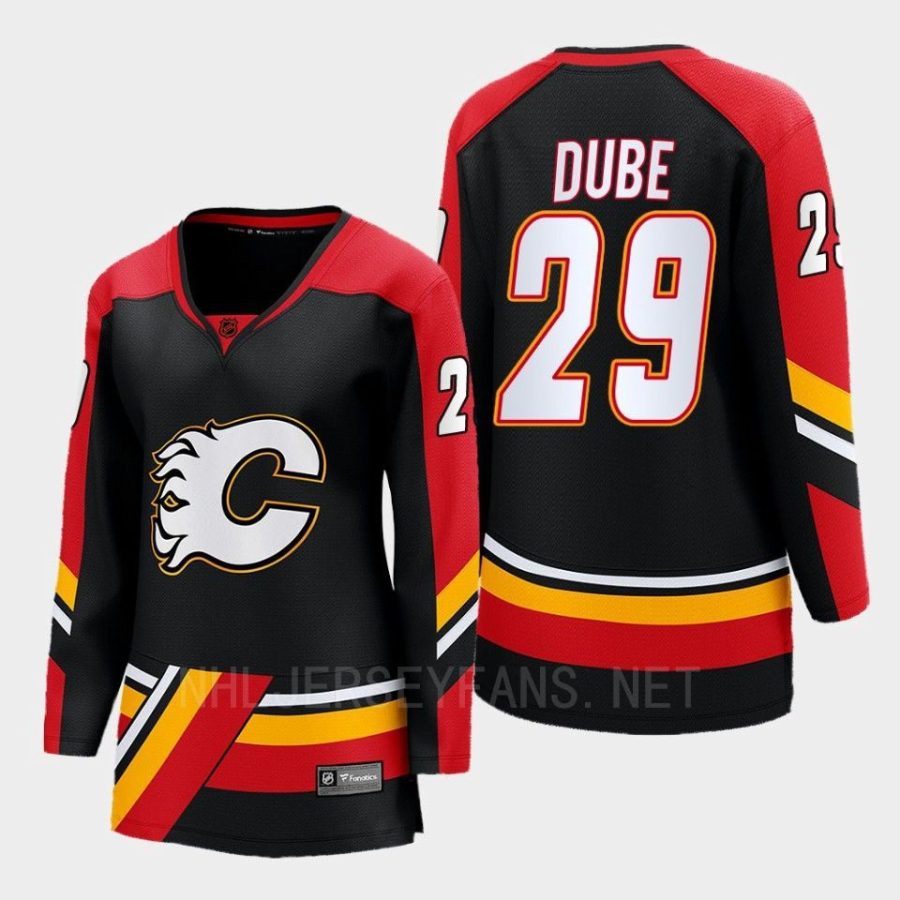 women flames dillon dube black 2022 special edition 2.0 breakaway player retro jersey