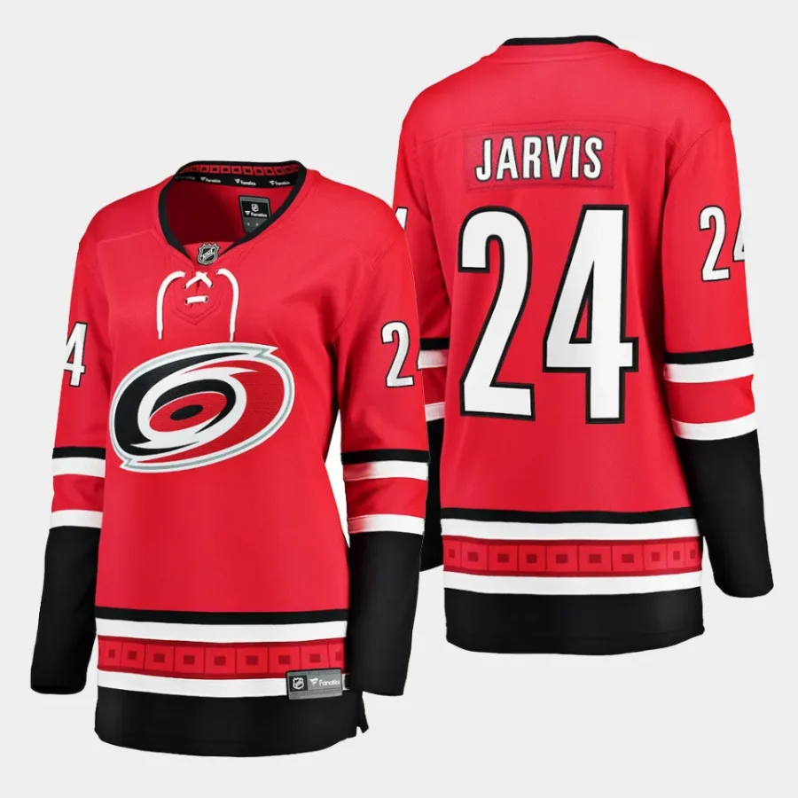 women hurricanes seth jarvis red alternate breakaway player jersey