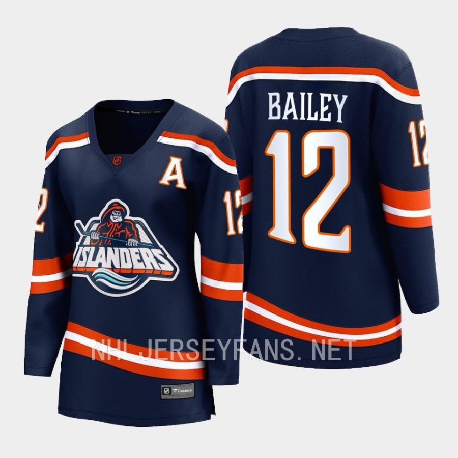 women islanders josh bailey navy 2022 special edition 2.0 breakaway player retro jersey