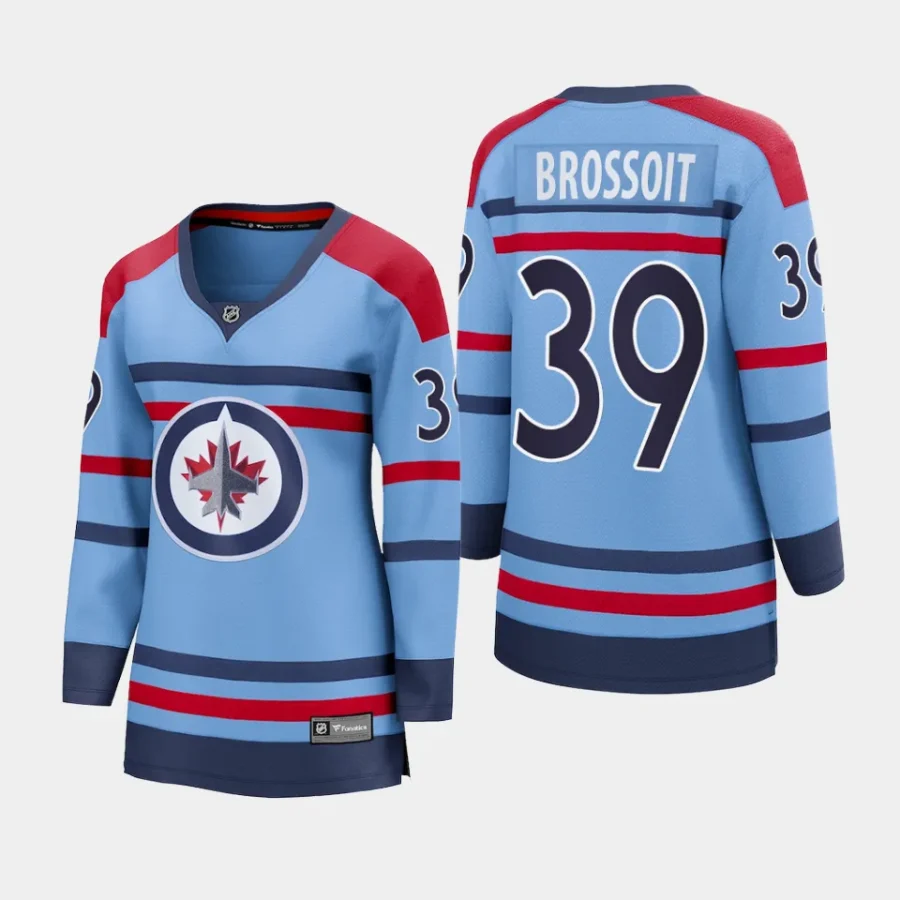 women jets laurent brossoit light blue 2023 24 rcaf centennial premier breakaway player jersey