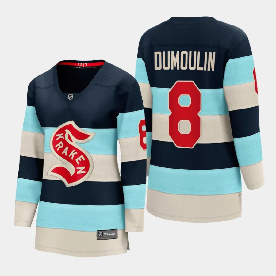 women kraken brian dumoulin blue 2024 nhl winter classic breakaway player jersey