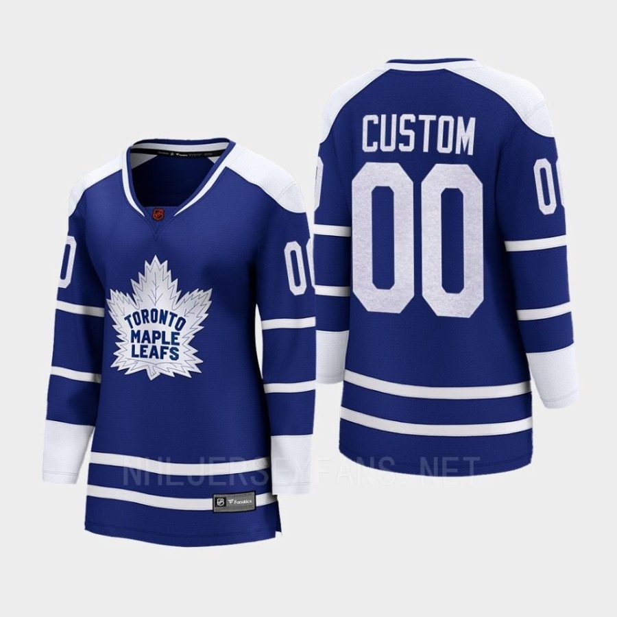 women maple leafs custom blue 2022 special edition 2.0 breakaway retro jersey