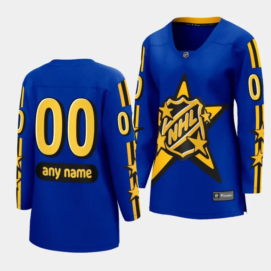 women nhl custom blue 2024 nhl all star game breakaway jersey