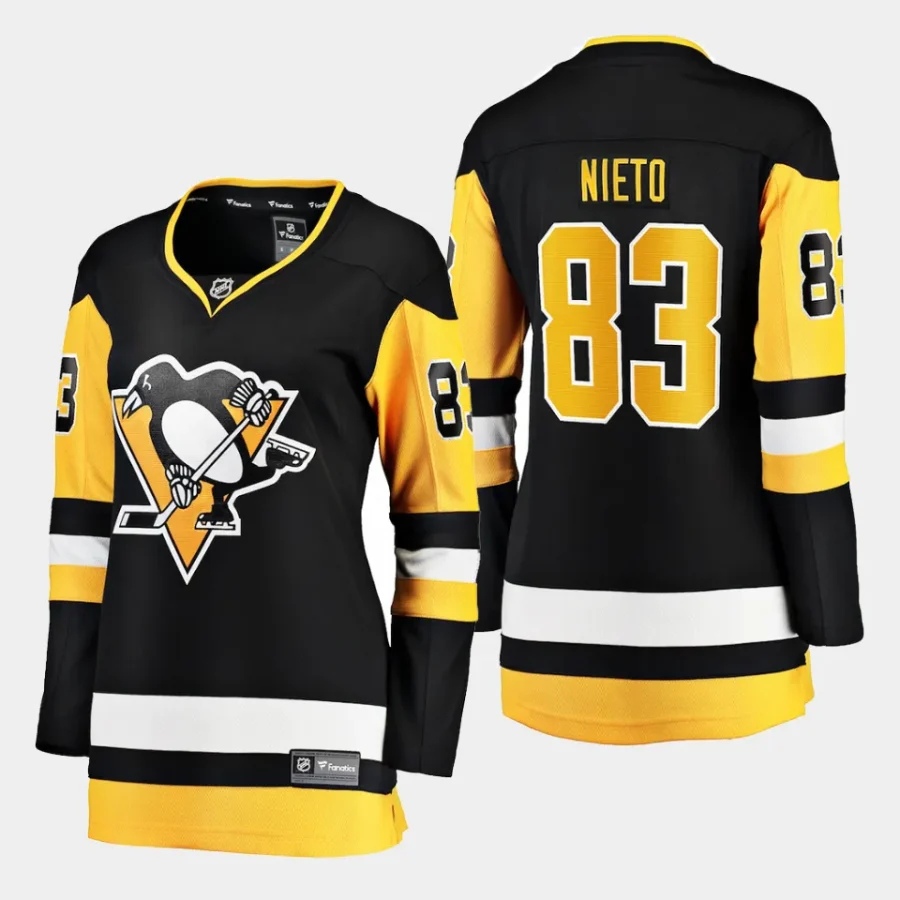 women penguins matt nieto black home breakaway player jersey