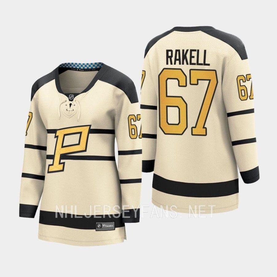 women penguins rickard rakell cream 2023 winter classic player jersey