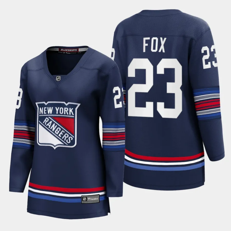 women rangers adam fox navy 2023 24 alternate premier breakaway player jersey