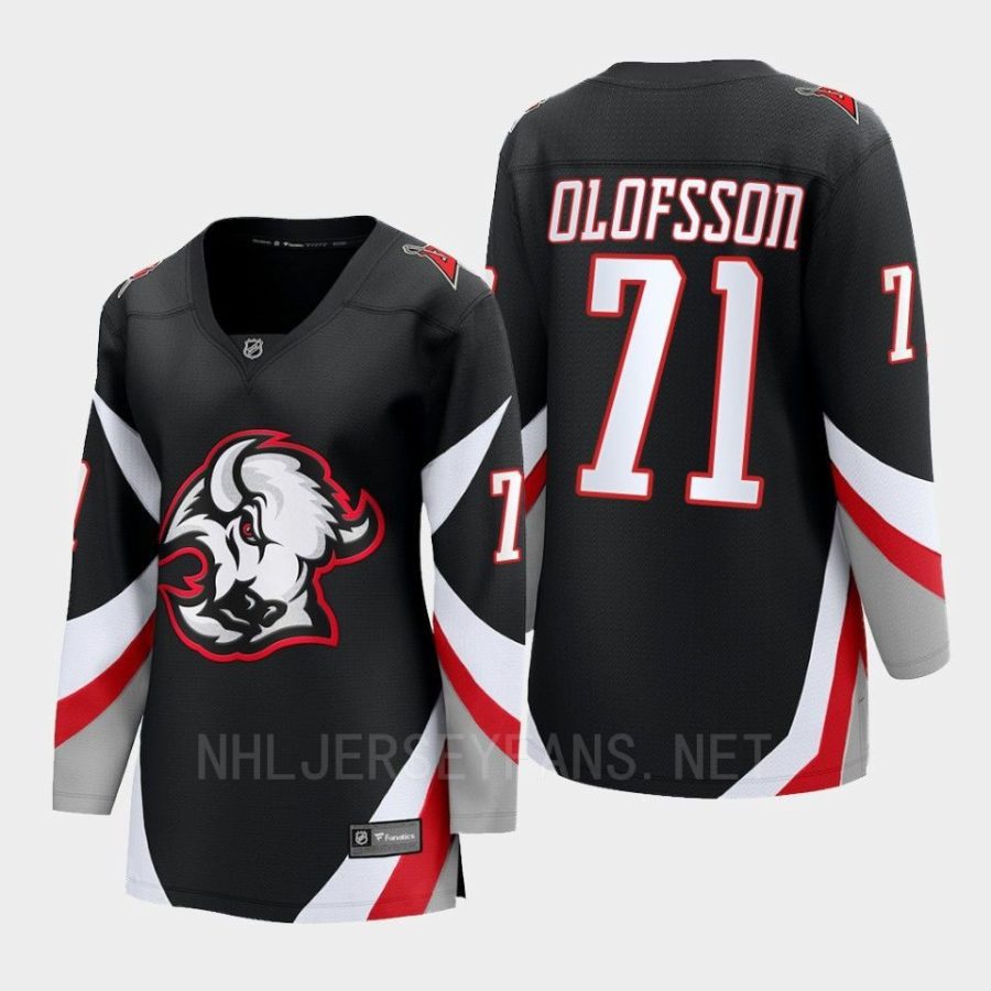 women sabres victor olofsson black 2022 23 goathead third premier breakaway player jersey